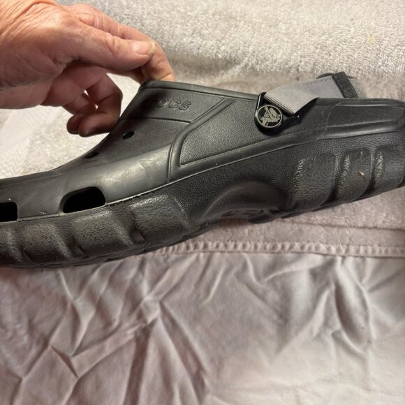 Crocs Off Road Sport Clogs Slides Black Men's Size 12 - Picture 7 of 10